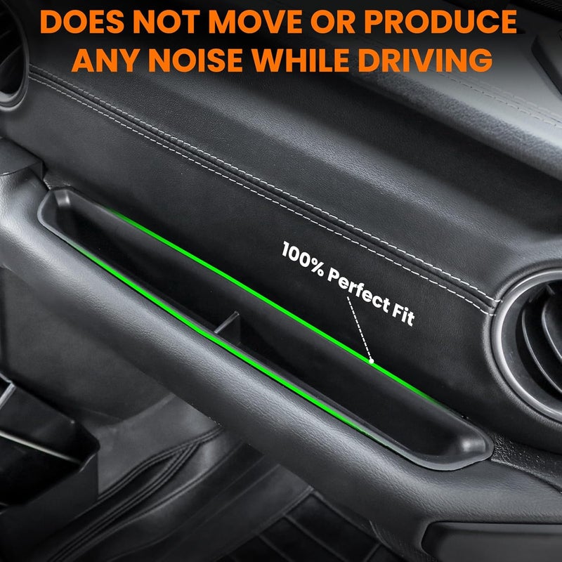 DIAMOOKY 4PCS Upgraded Center Console Organizer for Jeep Wrangler JL JLU 4xe 2018-2026 & Gladiator JT 2020-2024 2025 2026 Accessories Gear Shift Side Tray Hanging Armrest Storage Box (Not for JK/JKU) - Image 5